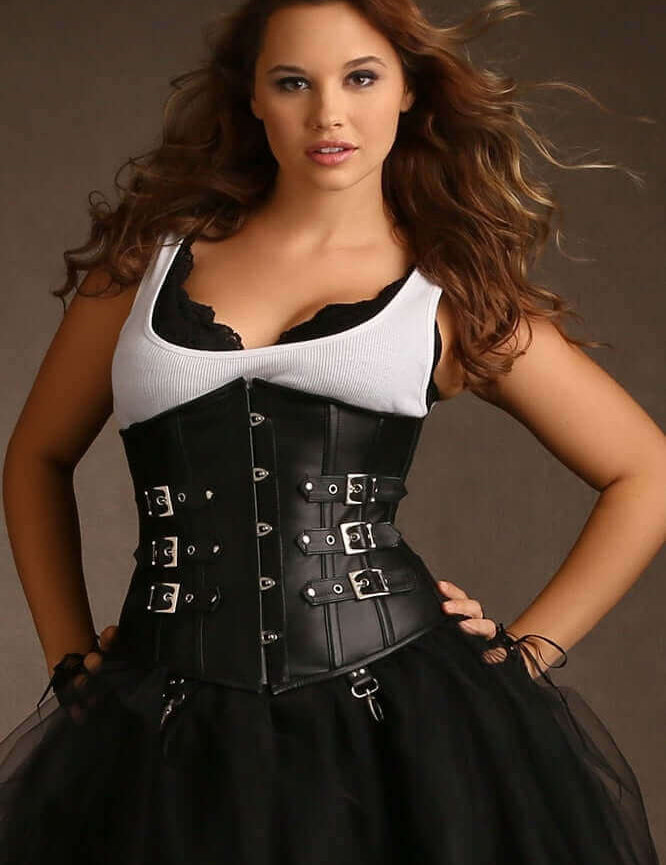 Edward Scissorhands Underbust Leather Corset