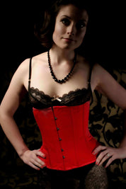 Kinnaird Ireland Waist Cinching Satin Under The Bust Rouge Trixi Corset