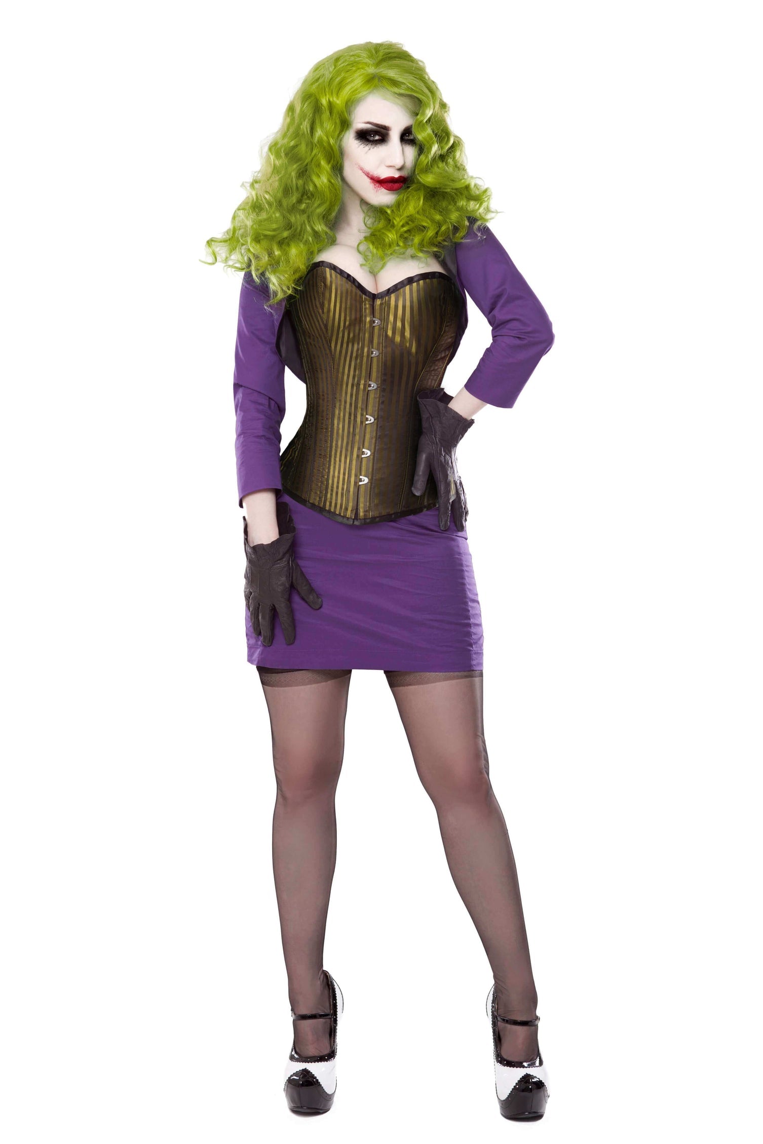 The Joker Corset With Purple Skirt Outfit