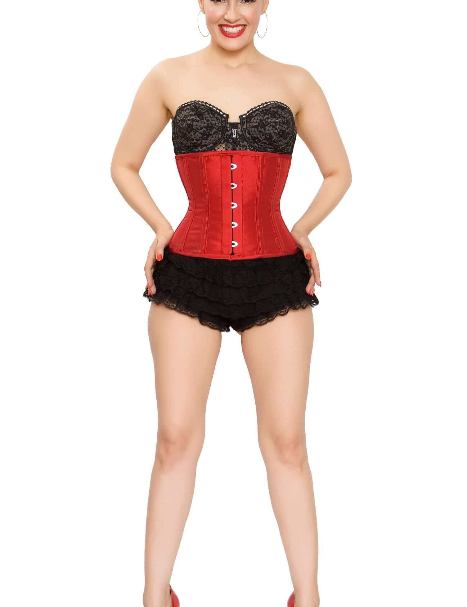 Playgirl Eve Steel Boned Tafetta Red Cincher Corset