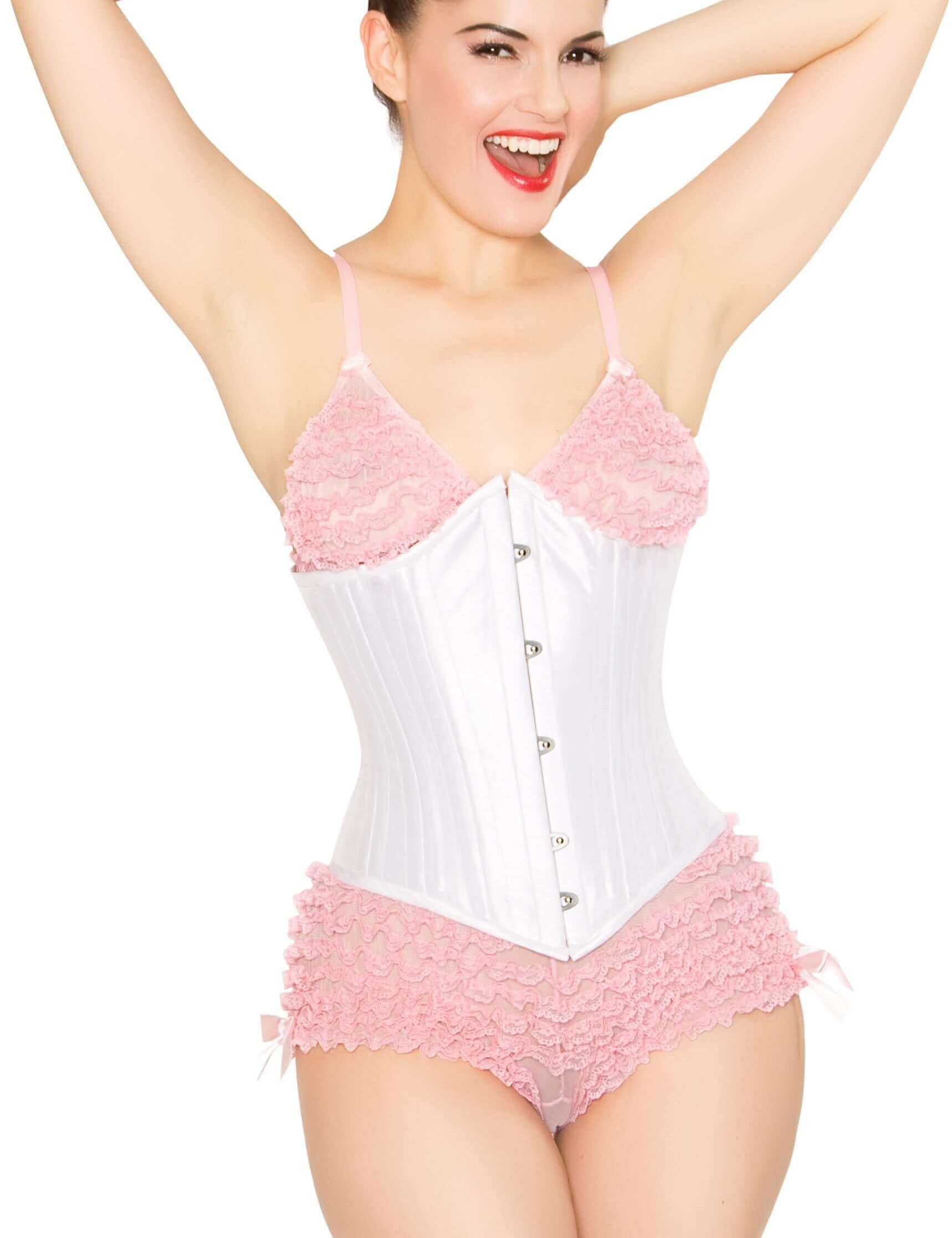 Playgirl Faith 24 Steel Boned White Waist Training Corset