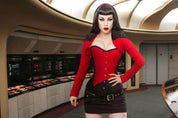 Black/Red Corset, Bolero, Skirt & Belt Outfit