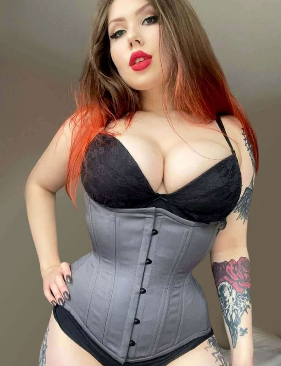 Limited Collection Grey Vixen Curvy Waist Training Corset