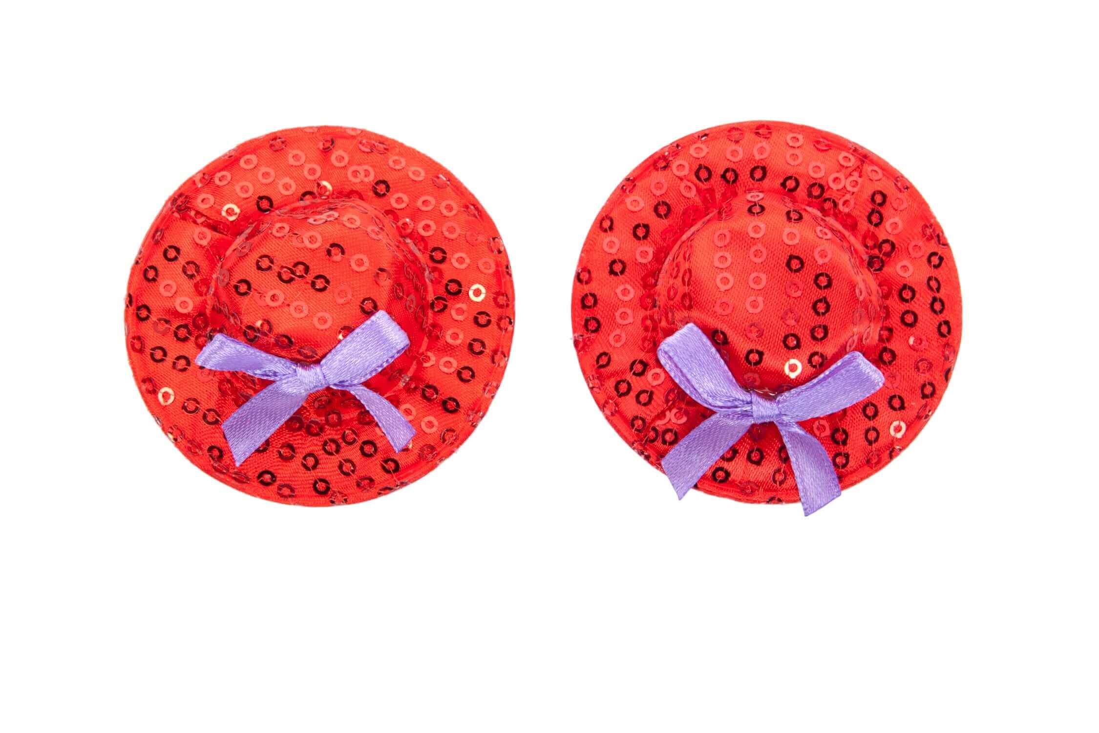 Red Top Hat Nipple Pasties