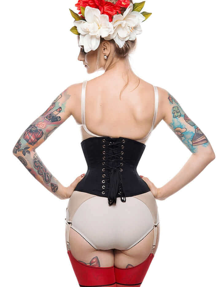 Black Classic Steel Boned Waist Cincher